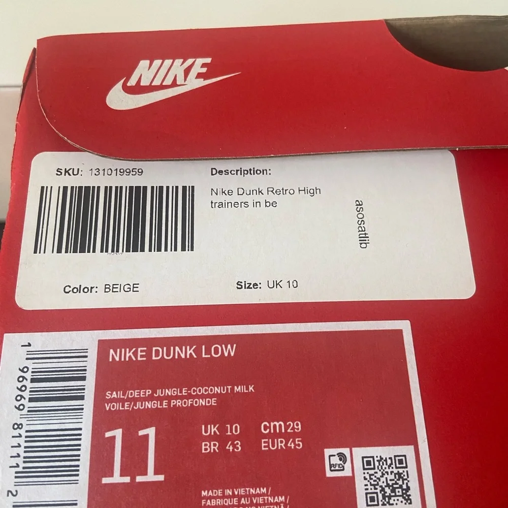 NIB Nike Dunk Low Men’s Size 11 Sneakers FQ8080-133